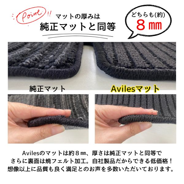 [優れた品質で安売りに挑戦]トヨタ ノア ヴォクシー エスクァイア 80系 セカンド・サード用 ラグマット フロアマット [3色から選択]_8