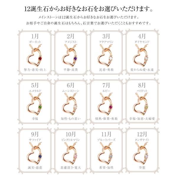 ネックレス レディース ダイヤモンド 12誕生石 4月 ダイヤモンド ハート ピンクゴールド テディベア セット 誕生日 プレゼント