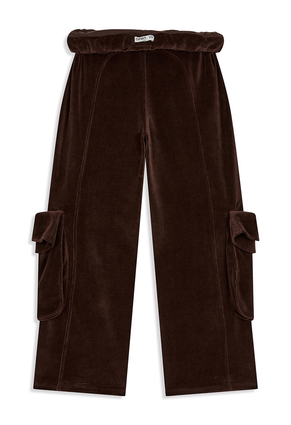 【OPEN Yy】 25FW ROLLED WAIST VELOUR CARGO PANTS : BROWN 【OPEN Yy】 25FW ROLLED WAIST VELOUR CARGO PANTS : BROWN