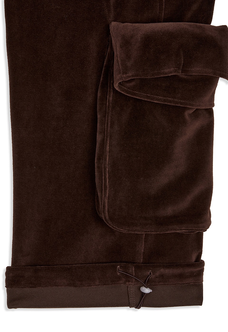 【OPEN Yy】 25FW ROLLED WAIST VELOUR CARGO PANTS : BROWN 【OPEN Yy】 25FW ROLLED WAIST VELOUR CARGO PANTS : BROWN