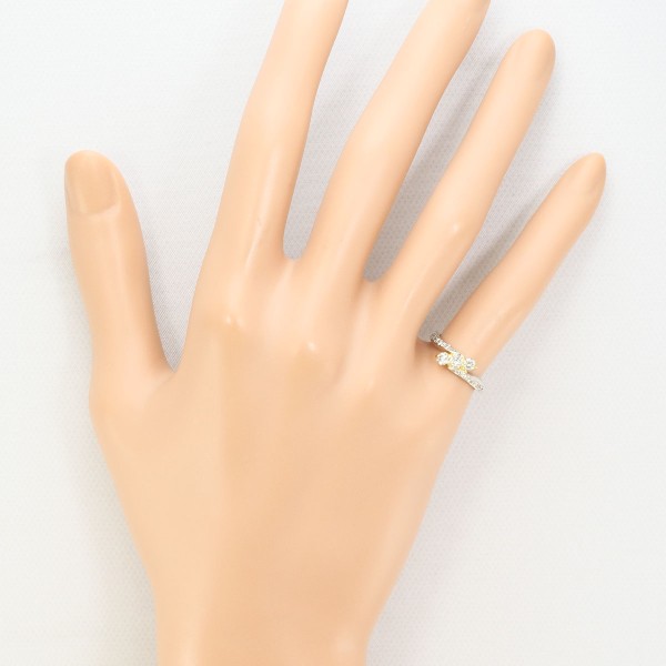 PT900 プラチナ K18YG リング 指輪 5号 ダイヤ 0.38 ジュエリー 中古 PT900 プラチナ K18YG リング 指輪 5号 ダイヤ 0.38 ジュエリー 中古