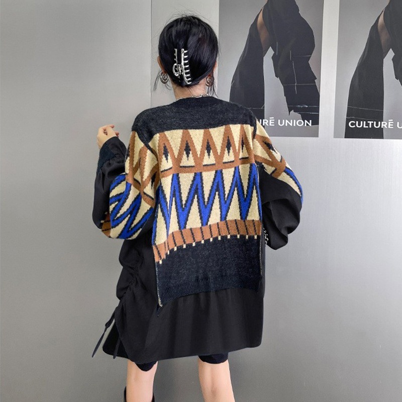 【NEW登場】新作 おしゃれ 気質 ゆったり 切り替え デニム セーター アウター Vネック ニット トップス 百掛け 長袖 ラウンドネックニット ベーシックニット 人気なリブニット 【NEW登場】新作 おしゃれ 気質 ゆったり 切り替え デニム セーター アウター Vネック ニット トップス 百掛け 長袖 ラウンドネックニット ベーシックニット 人気なリブニット