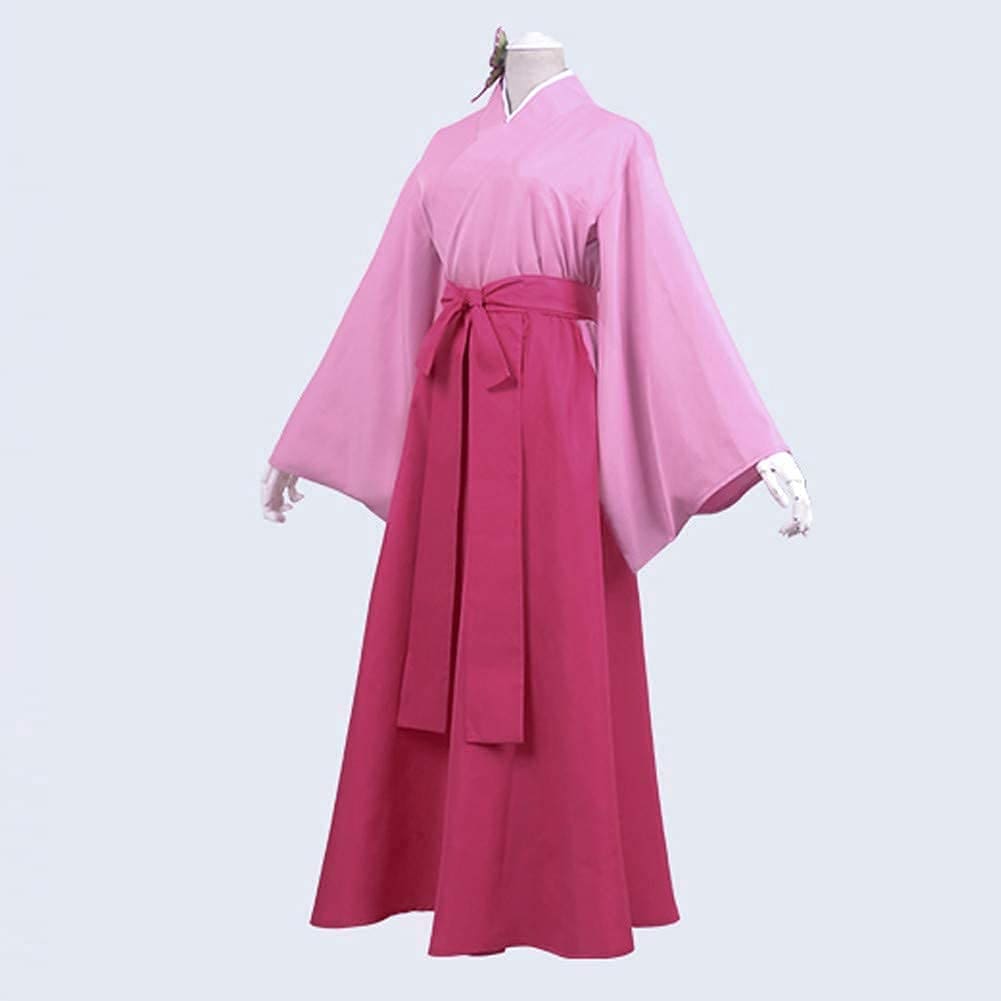 コスプレ衣装 着物浴衣 髪飾り付き 栗花落 カナヲ(つゆり かなを) 風 コスプレ衣装 着物浴衣 髪飾り付き 栗花落 カナヲ(つゆり かなを) 風