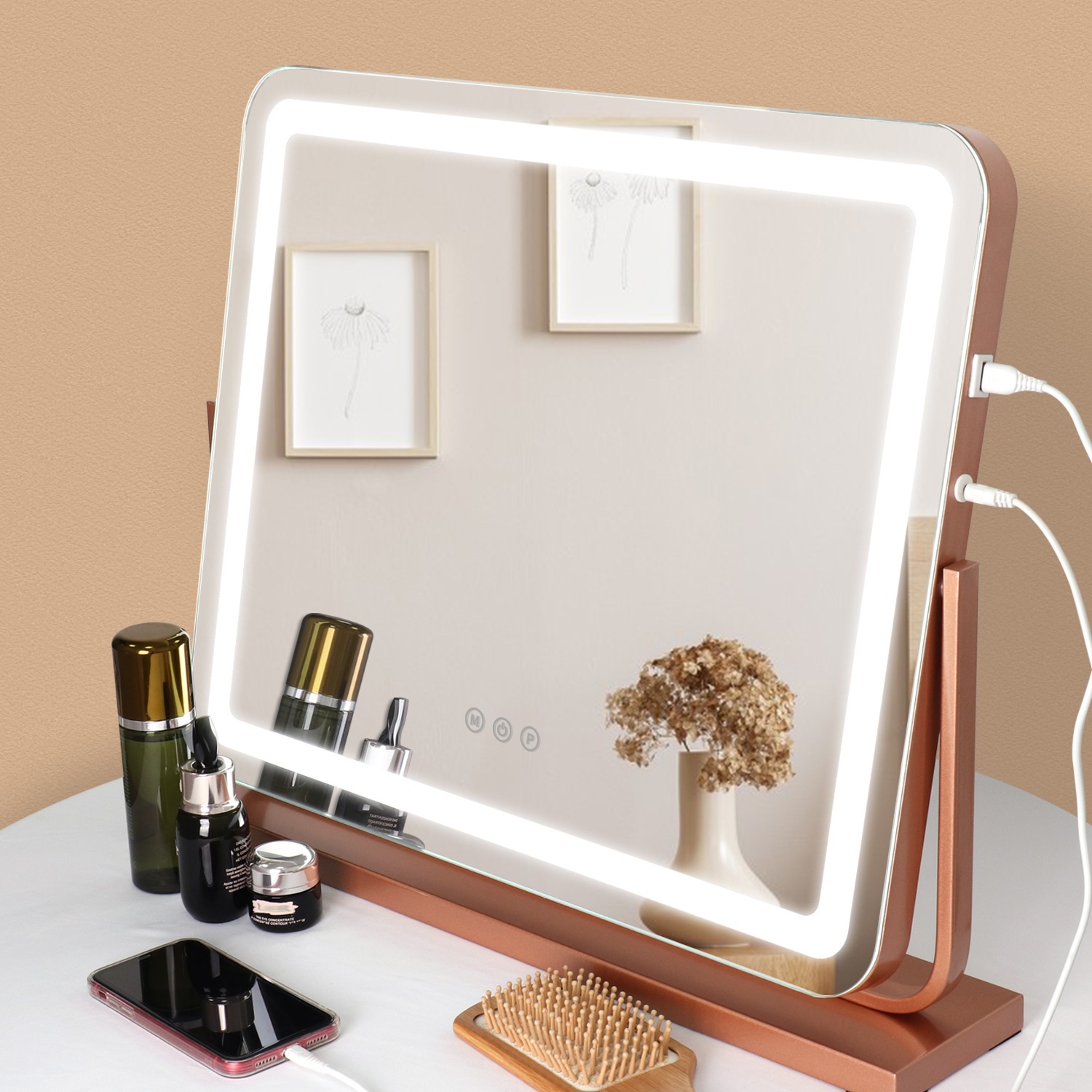 (源流大工場製造)新作化粧化粧ミラーデスクトップ化粧鏡ランプ付き寝室化粧台化粧鏡化粧鏡デスクトップ家庭用 (源流大工場製造)新作化粧化粧ミラーデスクトップ化粧鏡ランプ付き寝室化粧台化粧鏡化粧鏡デスクトップ家庭用