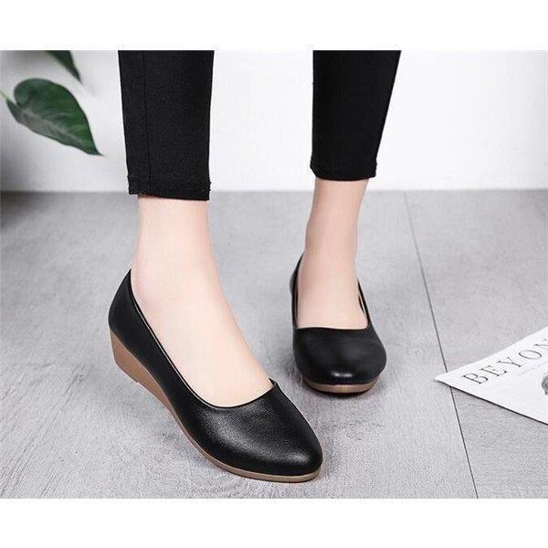 パンプス レディース シューズ ローヒール 走れる ぺたんこ 痛くない ウエッジソール パンプス レディース シューズ ローヒール 走れる ぺたんこ 痛くない ウエッジソール