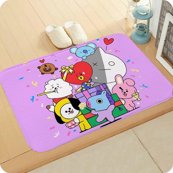 Qoo10] BT21 BTS玄関マット 絨毯 部屋 カーペット