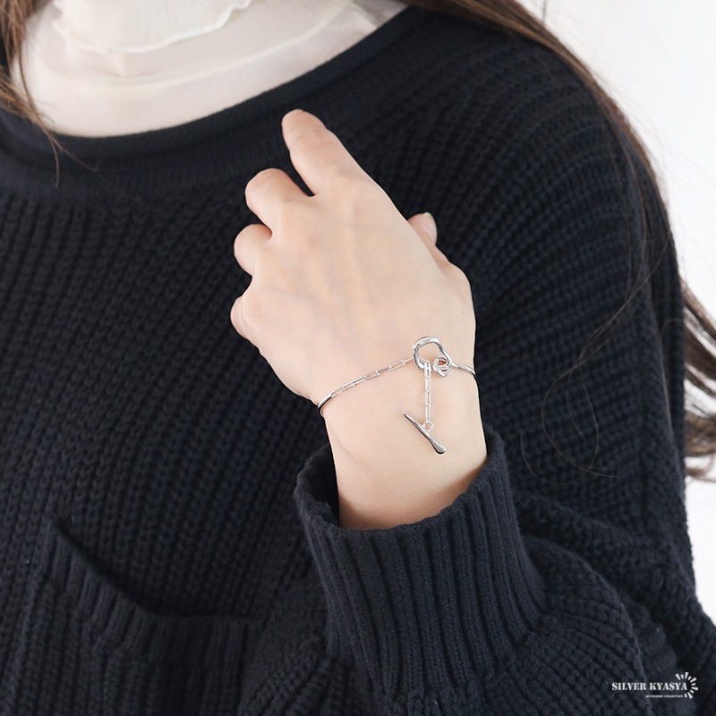 925 マンテル チェーン バングル [cb066]