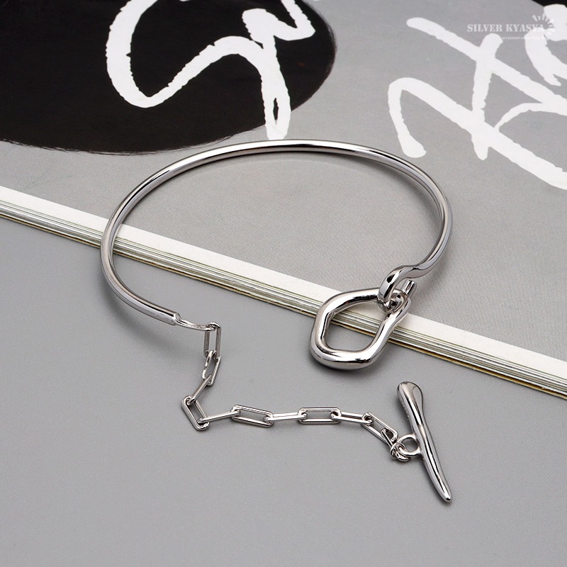 925 マンテル チェーン バングル [cb066]