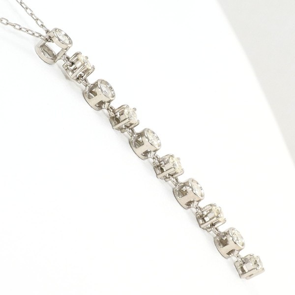 K18 18金 WG ホワイトゴールド ネックレス ダイヤ 0.50 約45cm ジュエリー 中古