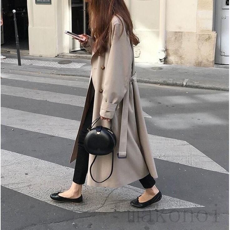 スプリングコート トレンチコート レディース 秋服 春 ロング ベルト付き オシャレ 着痩せ アウター 韓国風 通勤 オシャレ スプリングコート トレンチコート レディース 秋服 春 ロング ベルト付き オシャレ 着痩せ アウター 韓国風 通勤 オシャレ