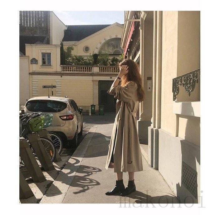 スプリングコート トレンチコート レディース 秋服 春 ロング ベルト付き オシャレ 着痩せ アウター 韓国風 通勤 オシャレ スプリングコート トレンチコート レディース 秋服 春 ロング ベルト付き オシャレ 着痩せ アウター 韓国風 通勤 オシャレ