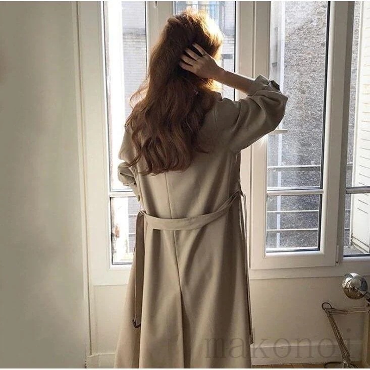 スプリングコート トレンチコート レディース 秋服 春 ロング ベルト付き オシャレ 着痩せ アウター 韓国風 通勤 オシャレ スプリングコート トレンチコート レディース 秋服 春 ロング ベルト付き オシャレ 着痩せ アウター 韓国風 通勤 オシャレ