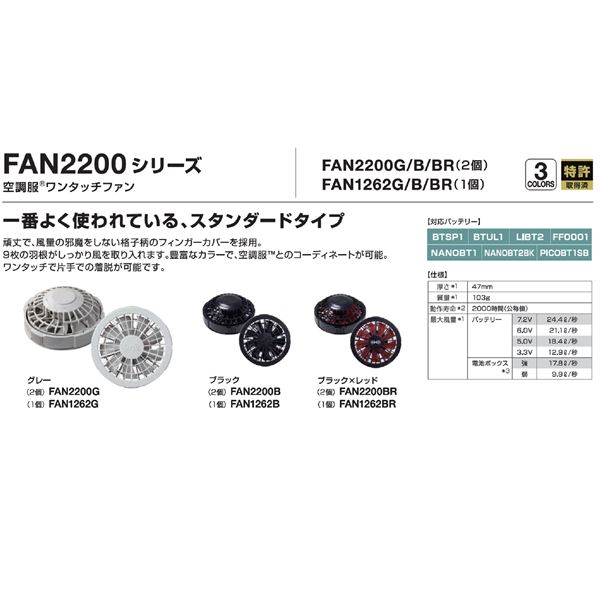 KU91900 空調服 R 綿薄手 脇下マチ付き FAN2200G・RD9261・LIPRO2セット ライトブルー L