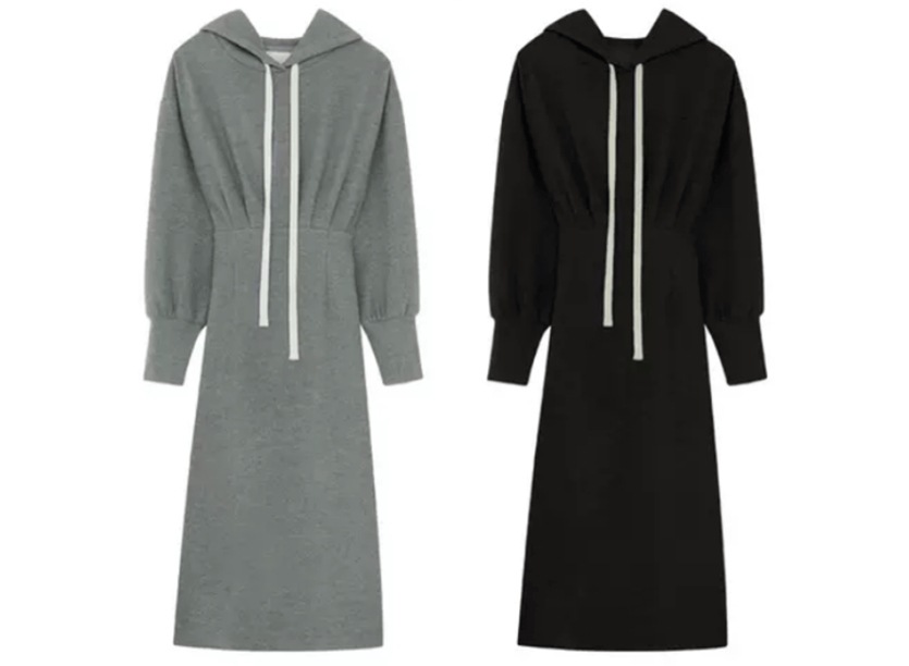 ワンピース スウェット 膝丈 ひざ丈 膝下 長袖 ドロップショルダー 萌袖 タイト ストレート 切り替えデザイン ギャザー スリット バックスリット フード付き ハイウエスト かわいい 大人可愛い ワンピース スウェット 膝丈 ひざ丈 膝下 長袖 ドロップショルダー 萌袖 タイト ストレート 切り替えデザイン ギャザー スリット バックスリット フード付き ハイウエスト かわいい 大人可愛い