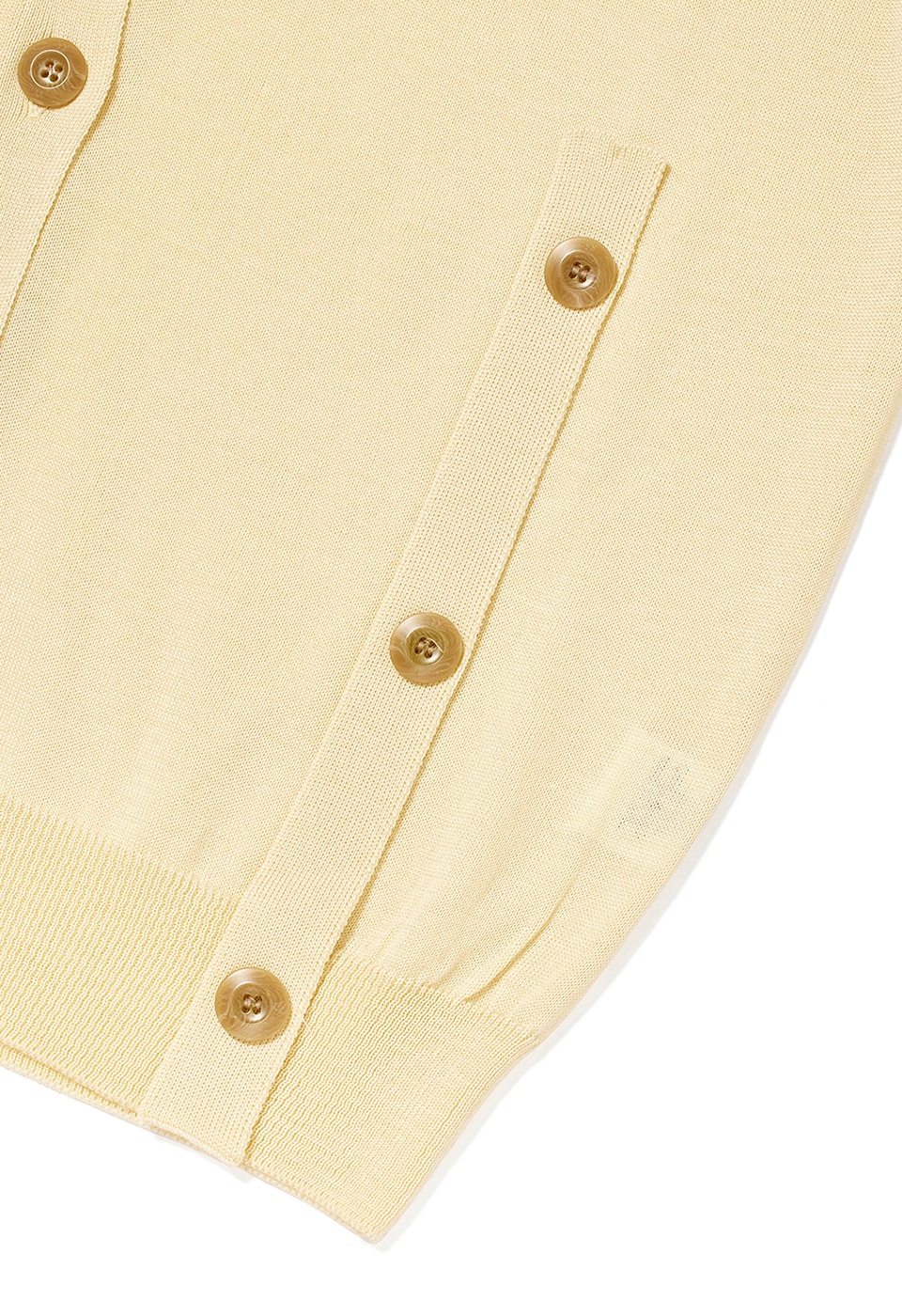 【OPEN Yy】 TWISTED PLACKET CARDIGAN : YELLOW 【OPEN Yy】 TWISTED PLACKET CARDIGAN : YELLOW