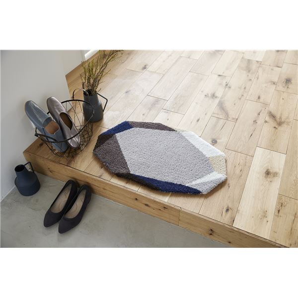 ラグ マット 絨毯 約幅45×長さ70cm ジェム グレー 洗える 日本製 防ダニ 床暖房 ホットカーペット可 インテリア雑貨 スミノエ ラグ マット 絨毯 約幅45×長さ70cm ジェム グレー 洗える 日本製 防ダニ 床暖房 ホットカーペット可 インテリア雑貨 スミノエ