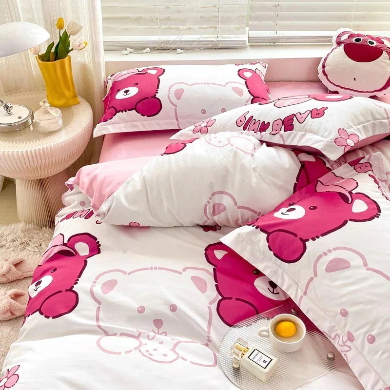 今の流行アロエベラ綿漫画かわいい 3 点セットと 4 点セット 15 メートルシートスタイル 4 点セットイチゴクマ 今の流行アロエベラ綿漫画かわいい 3 点セットと 4 点セット 15 メートルシートスタイル 4 点セットイチゴクマ