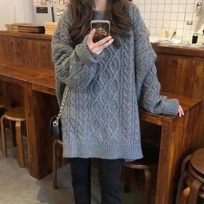 トップス ニット セーター チュニック ワンピース レディース きれいめ カジュアル 長袖 クルーネック 大人 可愛い フェミニン おしゃれ ケーブル シンプル 韓国 ベージュ ピンク レッド 赤 グ