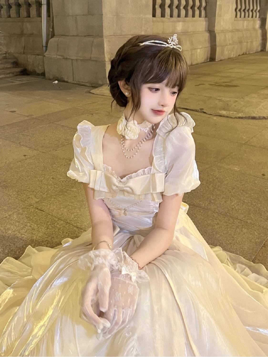 Lolita ジェネレーションカラーフラワーマリッジドレスドレスエレガントバースデードレスロングプリンセスドレス Lolita ジェネレーションカラーフラワーマリッジドレスドレスエレガントバースデードレスロングプリンセスドレス