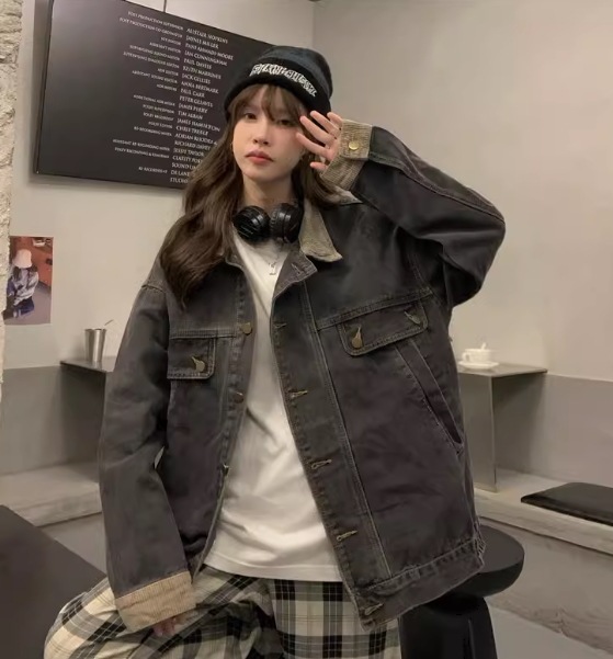 レディース ジャケット アウター Gジャン ミディアム丈 長袖 ポロカラー ワイド ヴィンテージ アメカジ デニム ブルーデニム 中厚手 大人可愛い カジュアル おしゃれ かっこいい ラフ レディース ジャケット アウター Gジャン ミディアム丈 長袖 ポロカラー ワイド ヴィンテージ アメカジ デニム ブルーデニム 中厚手 大人可愛い カジュアル おしゃれ かっこいい ラフ