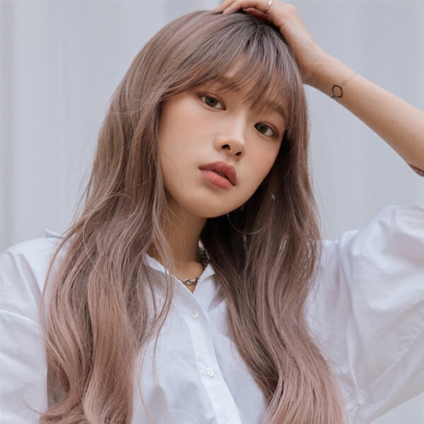 サロンカラーフルウィッグ）グレースハッシュパーマ エルフィ (ミスティ原糸)WIG 簡単着用 小顔