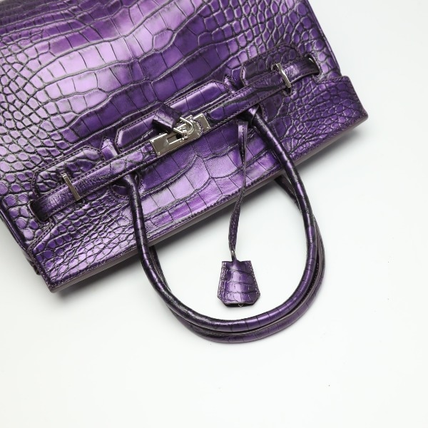 クロコダイル YB-2103 トートバッグ パープル CROCODILE メタリック