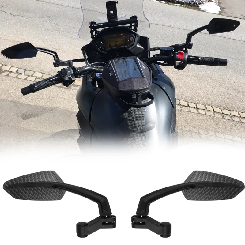 モーターサイクルバックミラー 360 調整可能なモーターサイクルバックミラー 8mm 10mm Red モーターサイクルバックミラー 360 調整可能なモーターサイクルバックミラー 8mm 10mm Red