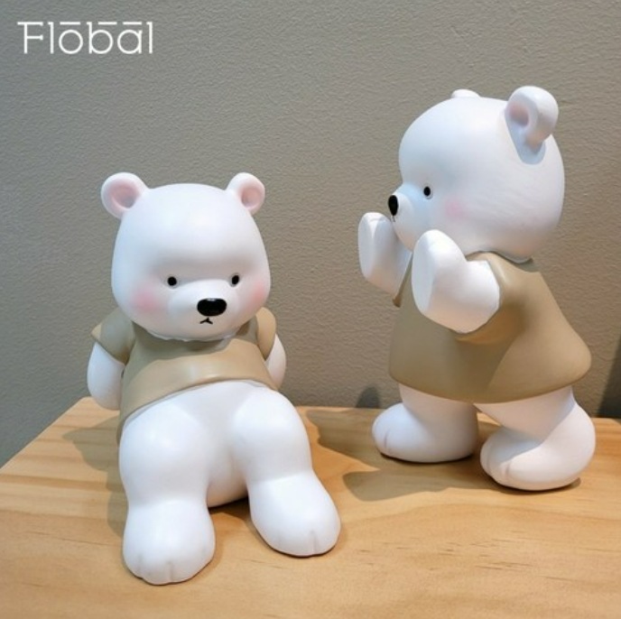 韓国雑貨 ブックエンド クマ2P 卓上整理 かわいい室内インテリア