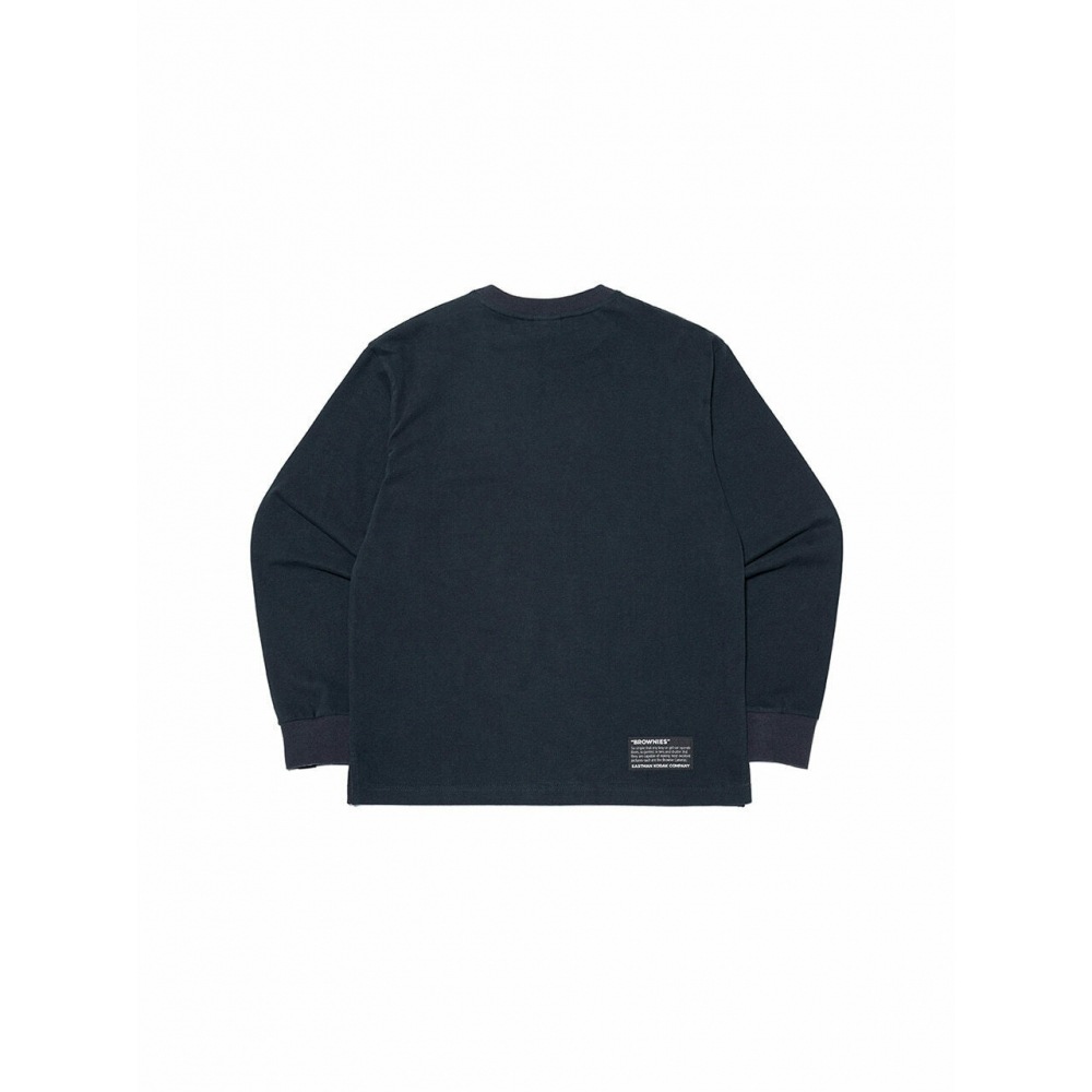 コダックアパレルピーチ起毛レギュラーフィットロングスリーブ T