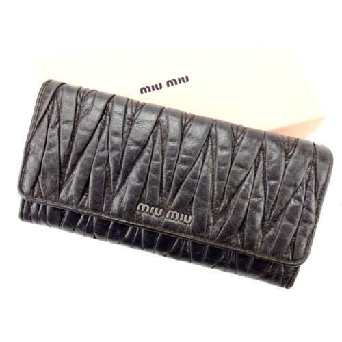 長財布 マテラッセ グレー 中古