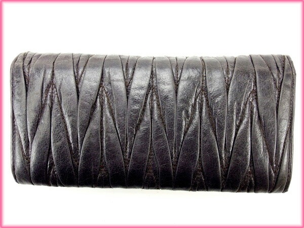 長財布 マテラッセ グレー 中古