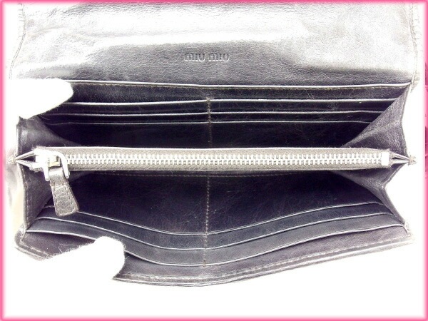 長財布 マテラッセ グレー 中古