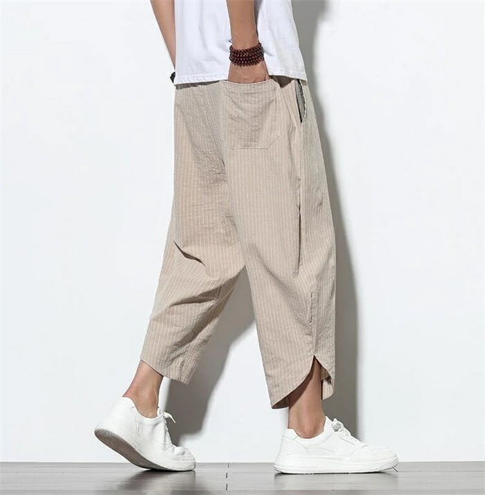 【在庫一掃セ一ル】七分丈パンツ メンズ 涼しい ロングパンツ ストライプ柄 ボトムス パンツ 夏 薄手 快適 大きいサイズ カジュアルパンツ 【在庫一掃セ一ル】七分丈パンツ メンズ 涼しい ロングパンツ ストライプ柄 ボトムス パンツ 夏 薄手 快適 大きいサイズ カジュアルパンツ