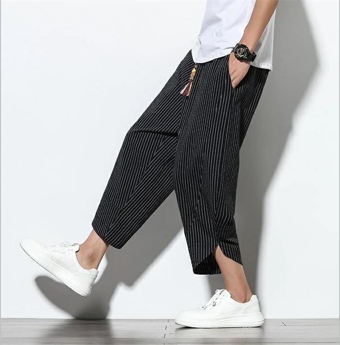 【在庫一掃セ一ル】七分丈パンツ メンズ 涼しい ロングパンツ ストライプ柄 ボトムス パンツ 夏 薄手 快適 大きいサイズ カジュアルパンツ 【在庫一掃セ一ル】七分丈パンツ メンズ 涼しい ロングパンツ ストライプ柄 ボトムス パンツ 夏 薄手 快適 大きいサイズ カジュアルパンツ