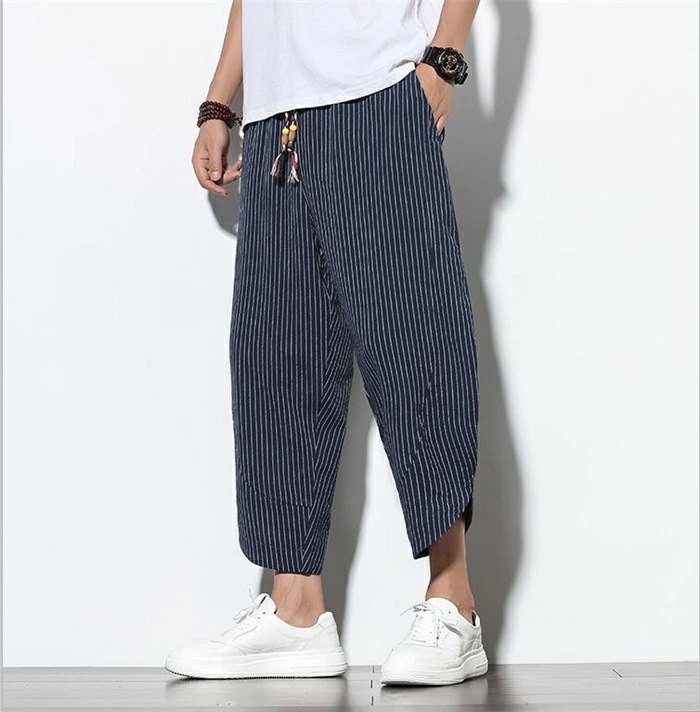 【在庫一掃セ一ル】七分丈パンツ メンズ 涼しい ロングパンツ ストライプ柄 ボトムス パンツ 夏 薄手 快適 大きいサイズ カジュアルパンツ 【在庫一掃セ一ル】七分丈パンツ メンズ 涼しい ロングパンツ ストライプ柄 ボトムス パンツ 夏 薄手 快適 大きいサイズ カジュアルパンツ