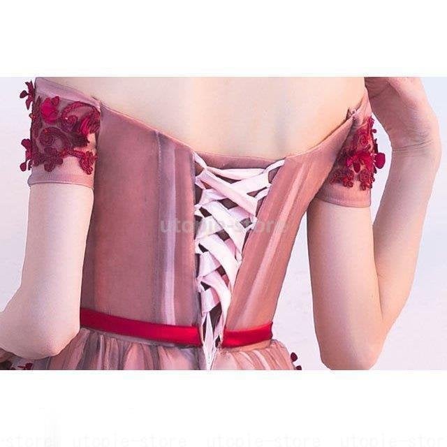 赤 ひざ丈ワンピース オフショルター パーティードレス 花柄 ドレス ショットドレス 二次会 披露宴 赤 ひざ丈ワンピース オフショルター パーティードレス 花柄 ドレス ショットドレス 二次会 披露宴