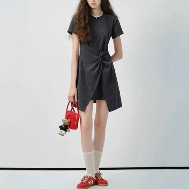 夏 新作 プチワンピース 2025 薄手 イレギュラーヘム Tシャツ ショートスカート レディース 夏 新作 プチワンピース 2025 薄手 イレギュラーヘム Tシャツ ショートスカート レディース