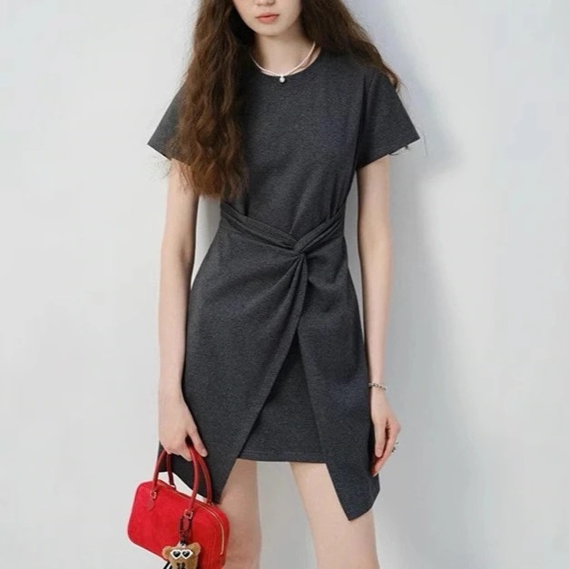 夏 新作 プチワンピース 2025 薄手 イレギュラーヘム Tシャツ ショートスカート レディース 夏 新作 プチワンピース 2025 薄手 イレギュラーヘム Tシャツ ショートスカート レディース