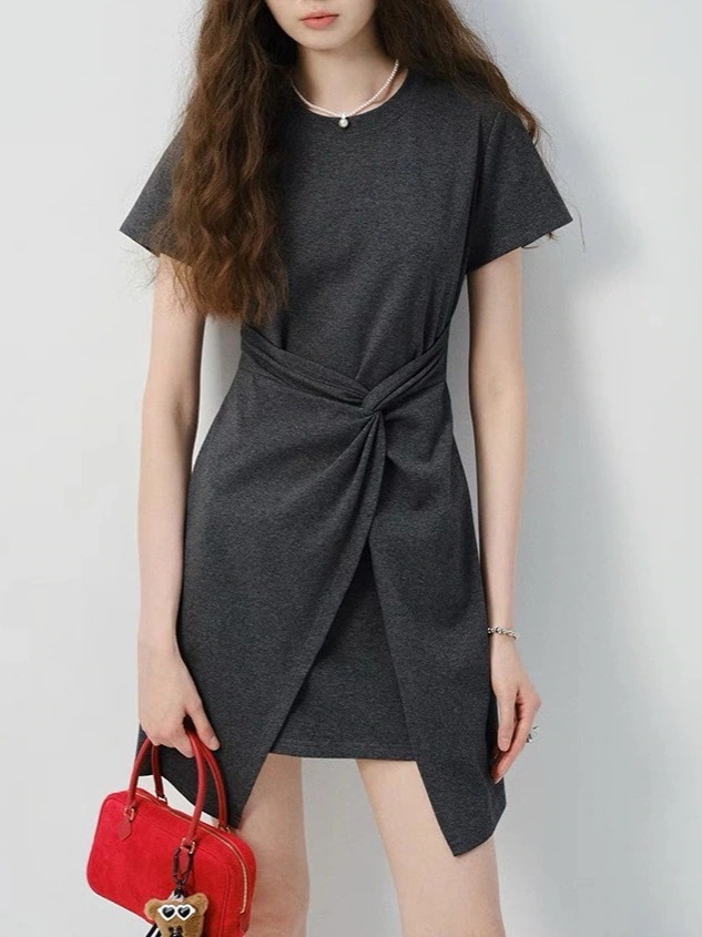 夏 新作 プチワンピース 2025 薄手 イレギュラーヘム Tシャツ ショートスカート レディース 夏 新作 プチワンピース 2025 薄手 イレギュラーヘム Tシャツ ショートスカート レディース