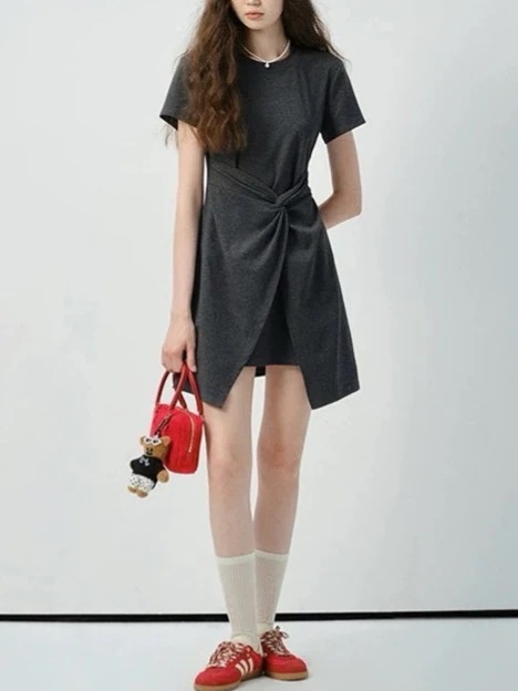 夏 新作 プチワンピース 2025 薄手 イレギュラーヘム Tシャツ ショートスカート レディース 夏 新作 プチワンピース 2025 薄手 イレギュラーヘム Tシャツ ショートスカート レディース