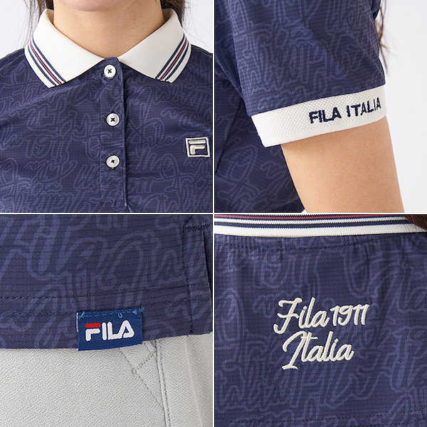 レディース フィラ ポロシャツ ゴルフウェア 女性用 半袖 ストレッチ