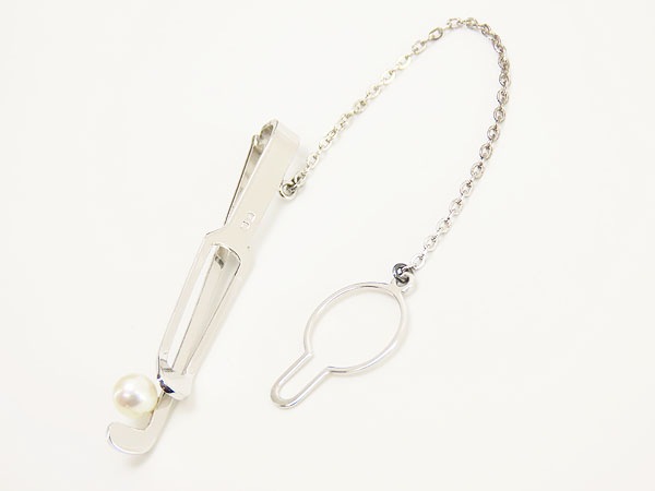 新品同様ミキモトパールゴルフクラブタイピンネクタイピンタイバーシルバーアコヤ真珠