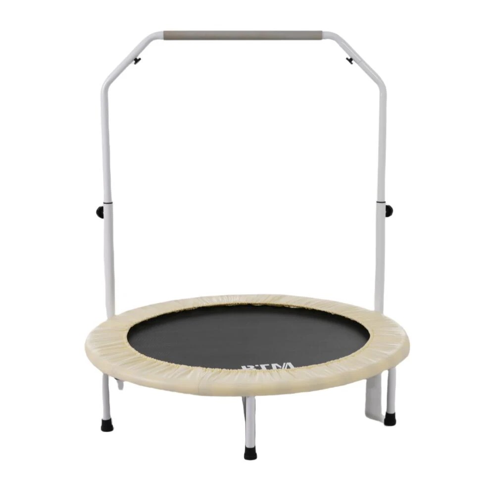 1281【MS323500 NEW COLOR:ベージュ】補助手すり付き トランポリン ダイエット器具 健康器具 折りたたみ おもちゃ エクササイズ フィットネス 室内運動 あそび 家庭用 子供用 大 1281【MS323500 NEW COLOR:ベージュ】補助手すり付き トランポリン ダイエット器具 健康器具 折りたたみ おもちゃ エクササイズ フィットネス 室内運動 あそび 家庭用 子供用 大