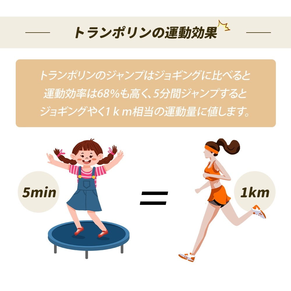 1281【MS323500 NEW COLOR:ベージュ】補助手すり付き トランポリン ダイエット器具 健康器具 折りたたみ おもちゃ エクササイズ フィットネス 室内運動 あそび 家庭用 子供用 大 1281【MS323500 NEW COLOR:ベージュ】補助手すり付き トランポリン ダイエット器具 健康器具 折りたたみ おもちゃ エクササイズ フィットネス 室内運動 あそび 家庭用 子供用 大