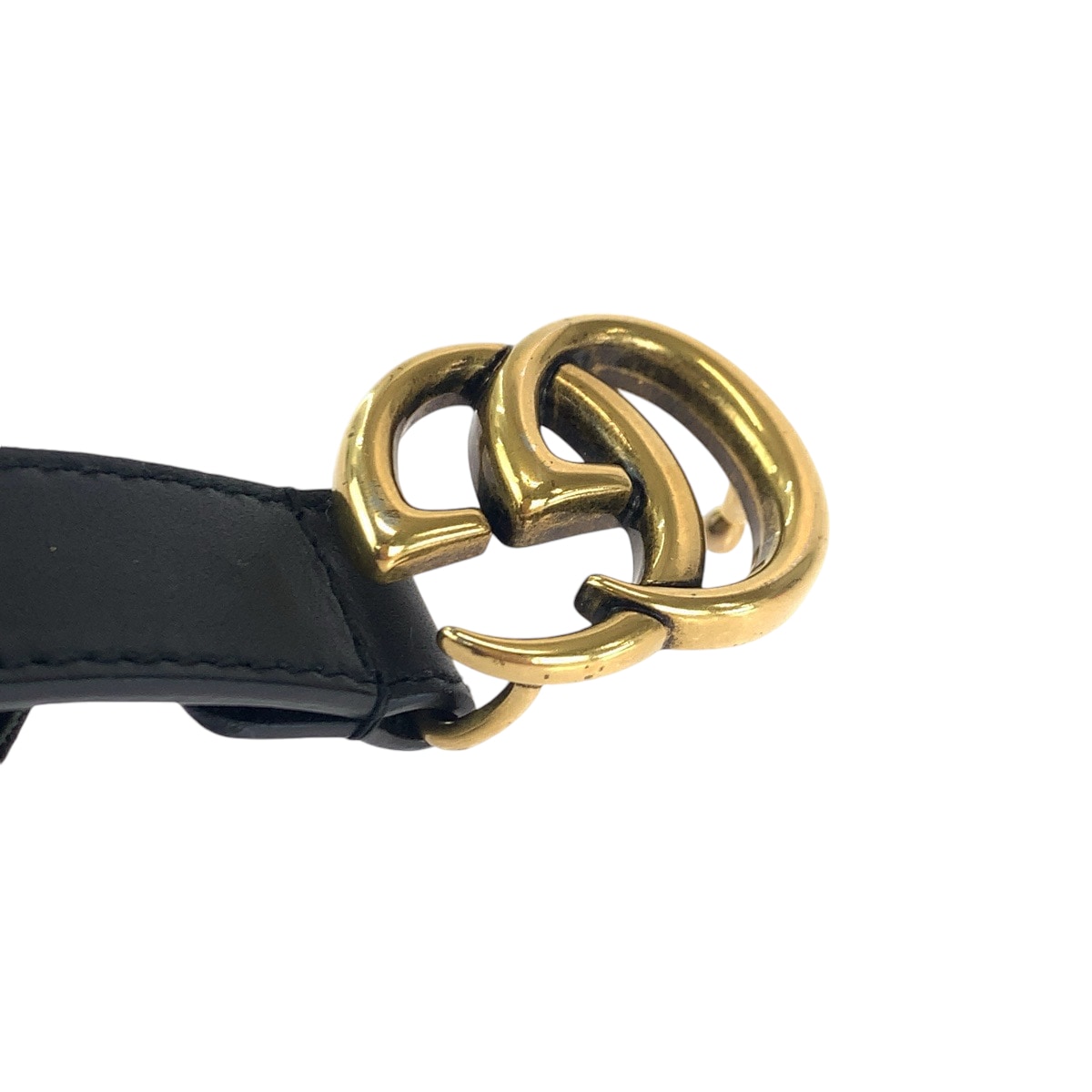 美品 GGマーモント 70cm/28inc ブラック 黒 ゴールド金具 レザー