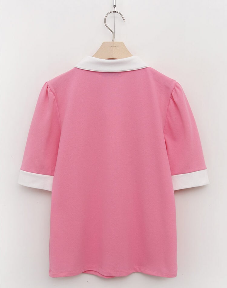 ゴルフ トップス レディース 半袖 襟付き ポロシャツ パフスリーブ 韓国 春夏 夏 スポーツウェア 涼感 スリムフィット かわいい 大人 おしゃれ バイカラー ゴルフウェア ピンク 青 白 緑 紺 ゴルフ トップス レディース 半袖 襟付き ポロシャツ パフスリーブ 韓国 春夏 夏 スポーツウェア 涼感 スリムフィット かわいい 大人 おしゃれ バイカラー ゴルフウェア ピンク 青 白 緑 紺