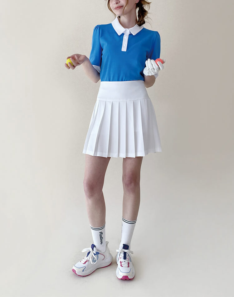 ゴルフ トップス レディース 半袖 襟付き ポロシャツ パフスリーブ 韓国 春夏 夏 スポーツウェア 涼感 スリムフィット かわいい 大人 おしゃれ バイカラー ゴルフウェア ピンク 青 白 緑 紺 ゴルフ トップス レディース 半袖 襟付き ポロシャツ パフスリーブ 韓国 春夏 夏 スポーツウェア 涼感 スリムフィット かわいい 大人 おしゃれ バイカラー ゴルフウェア ピンク 青 白 緑 紺