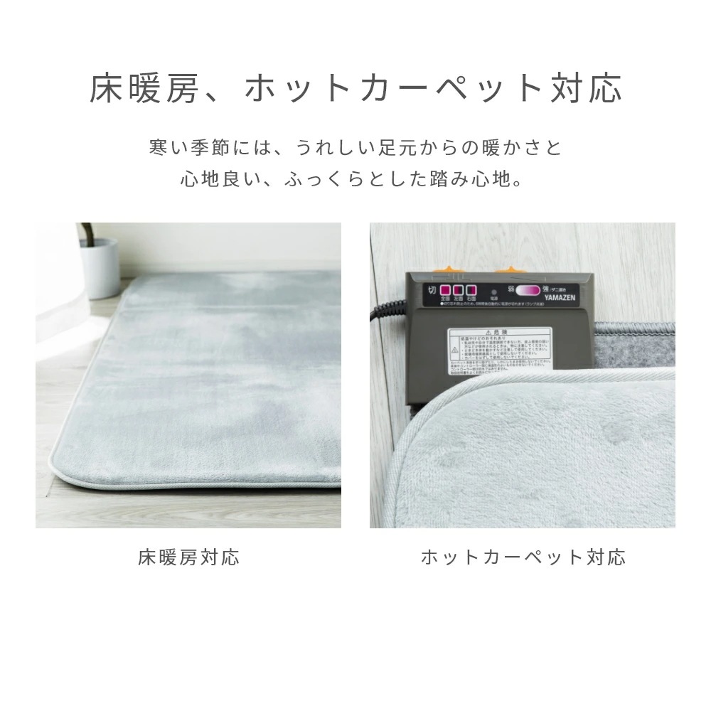 極厚 フランネル ラグ 抗菌 防臭 防ダニ 2畳 185×185cm フランネルラグ ラグマット カーペット マット 絨毯 ホットカーペット ホットカーペットカバー 床暖房 センターラグ リビングラグ