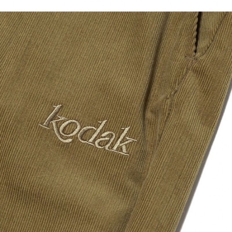 KODAK ApparelブラウニーコーデュロイワイドテーパードフィットパンツBEIGE