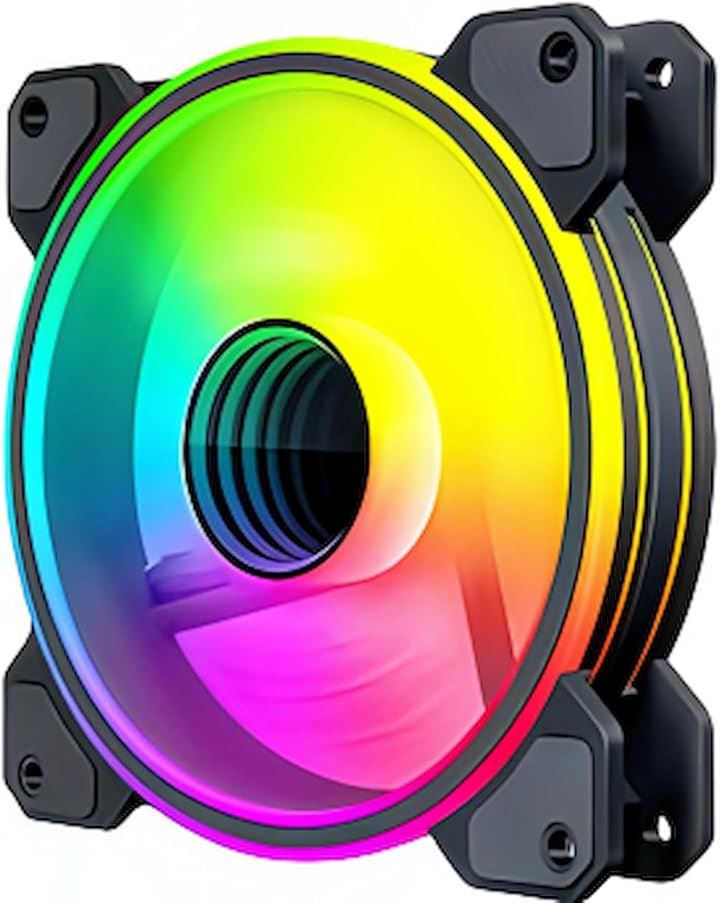 PCケースファン5枚セット 120mm 4pin PWM LED ARGB 5v 3pin ファンハブ コントローラー付き リモコン 色変更可能 ファン回転速度変更可能( ブラック) PCケースファン5枚セット 120mm 4pin PWM LED ARGB 5v 3pin ファンハブ コントローラー付き リモコン 色変更可能 ファン回転速度変更可能( ブラック)